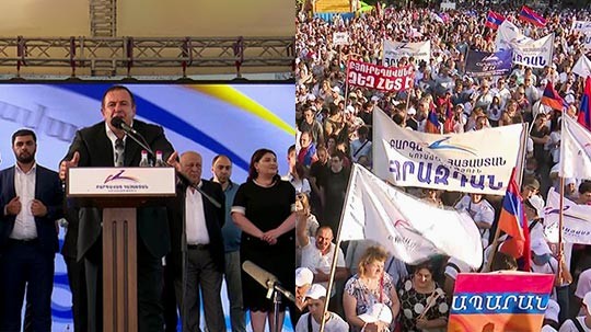 &laquo;Մեր սահմանները պետք է պահեն հայ և ռուս զինվորները միասին&raquo;. Գ.Ծառուկյանի ելույթը հանրահավաքում