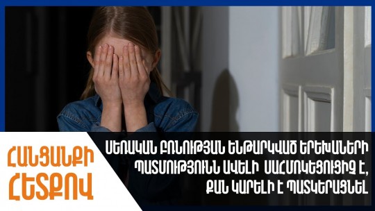 Սեռական բռնության ենթարկված երեխաների պատմությունն ավելի սարսափեցուցիչ է, քան կարելի էր պատկերացնել